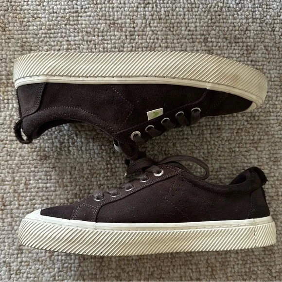 Cariuma Dark Brown Suede Sneakers - Picture 3 of 6
